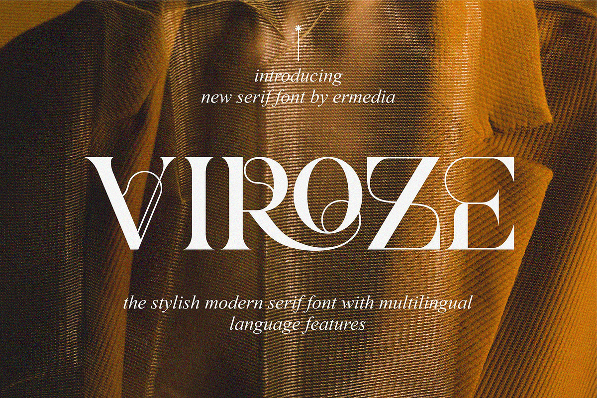 Viroze || Unique Serif Font, a Serif Font by Ermedia Studio (Photo 1 of 10)