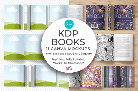 KDP Book Mockups for Canva