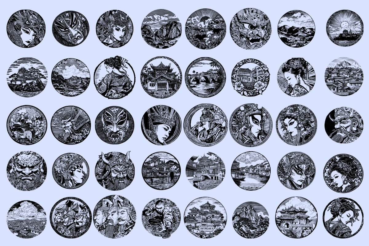 Chinese Culture vector illustrations, an Object Illustration by Nocturnal Wolf (Photo 10 of 19)