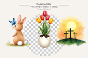 Watercolor Easter Clipart Elements, an Illustration by Artnoy (Thumbnail 3 of 8)