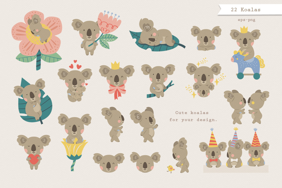 SALE! Big collection of koalas!, an Animal Illustration by Wenona (Photo 2 of 10)