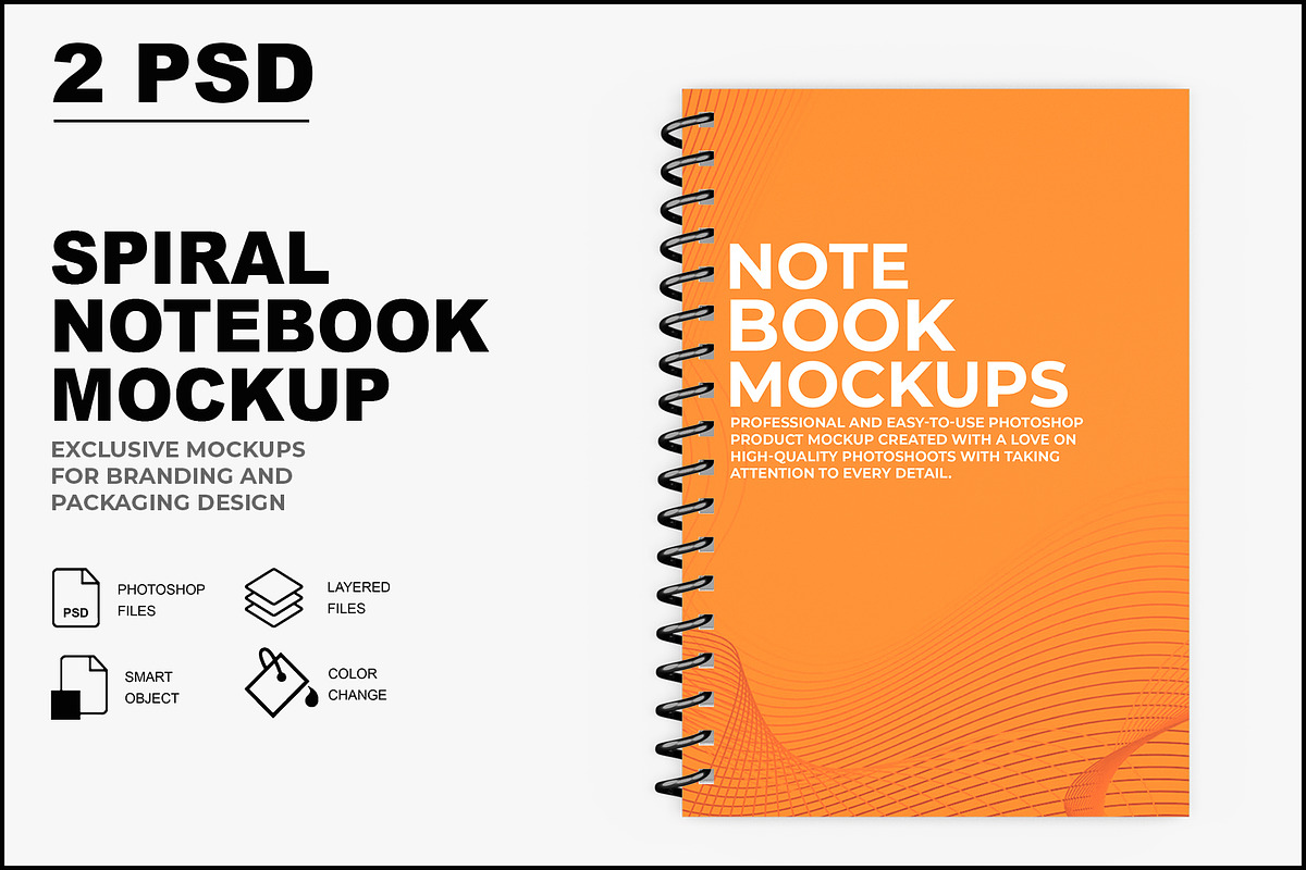 Spiral Notebook Mockup, a Product Mockup by GraphicsPixel (Photo 1 of 3)