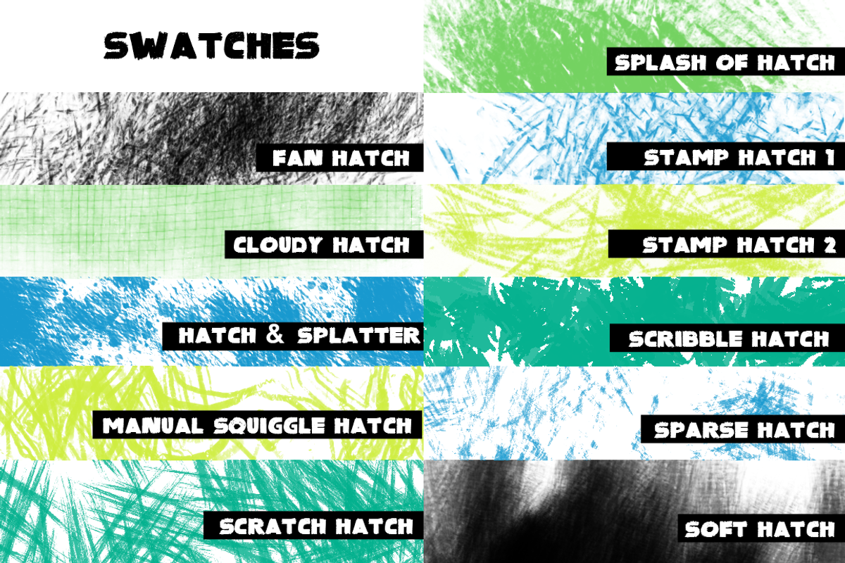 Scratch Hatch Photoshop Brushes preview 6
