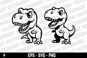 Cute baby Tyrannosaurus Rex, an Animal Illustration by Vectorhight (Thumbnail 2 of 5)