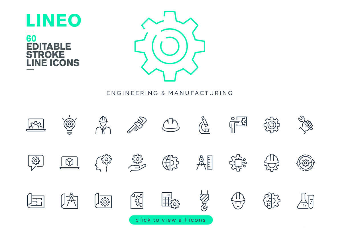LINEO - 60 ENGINEERING ICONS, an Outline Icon by sharpnose (Photo 2 of 6)