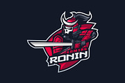 Ronin Skull Mascot Esport Logo, a Branding & Logo Template by prps.std (Thumbnail 2 of 3)