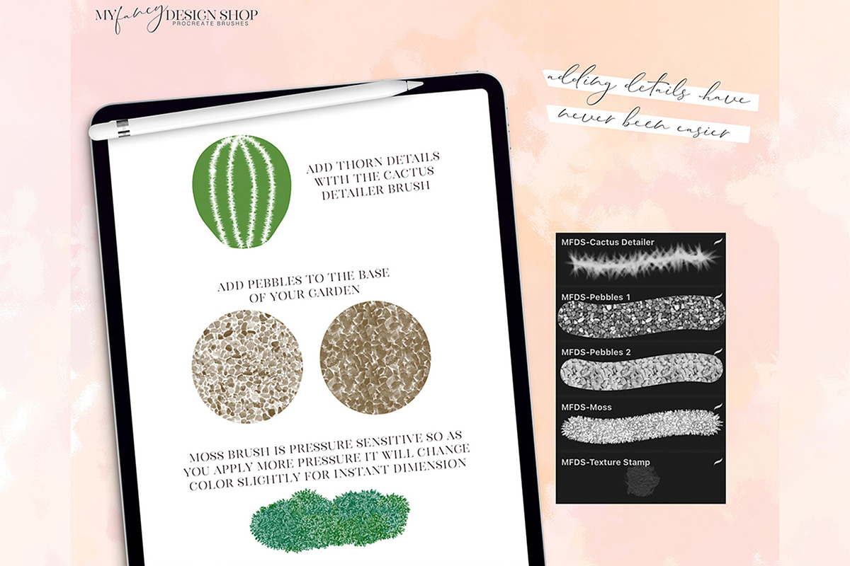 Procreate Cacti and Succulent Set, a Brush Add-On by My Fancy Design Shop (Photo 5 of 13)