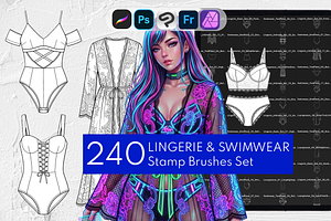 Lingerie & Swimwear Procreate Stamps