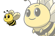 Cute bee flying cartoon, an Animal Illustration by garistipis (Thumbnail 2 of 3)