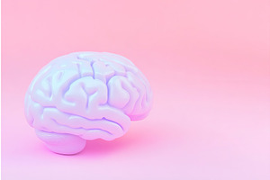 Abstract glowing artistic brain, an Illustration by Lermont51