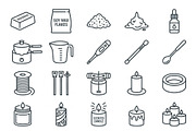 44 Candle Making Outline Icons, an Outline Icon by adenpinkstore (Thumbnail 3 of 17)