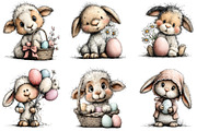 Bunny Lamb Easter Clipart, an Illustration by Sublimation Artist (Thumbnail 5 of 7)