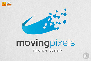 Moving Pixels Design Logo Template