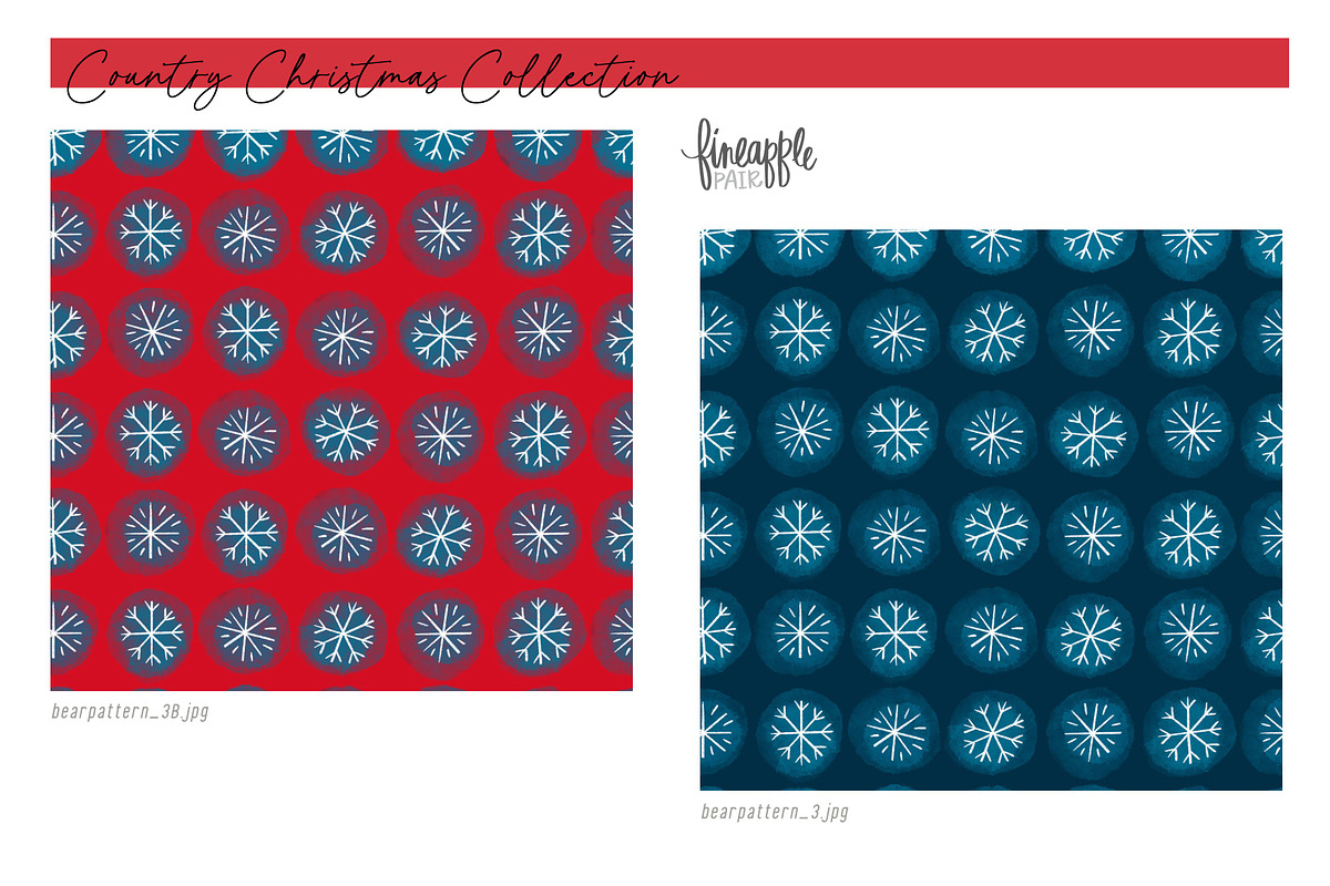 Christmas Bears Digital Paper, a Pattern Graphic by FINEAPPLE (Photo 5 of 10)