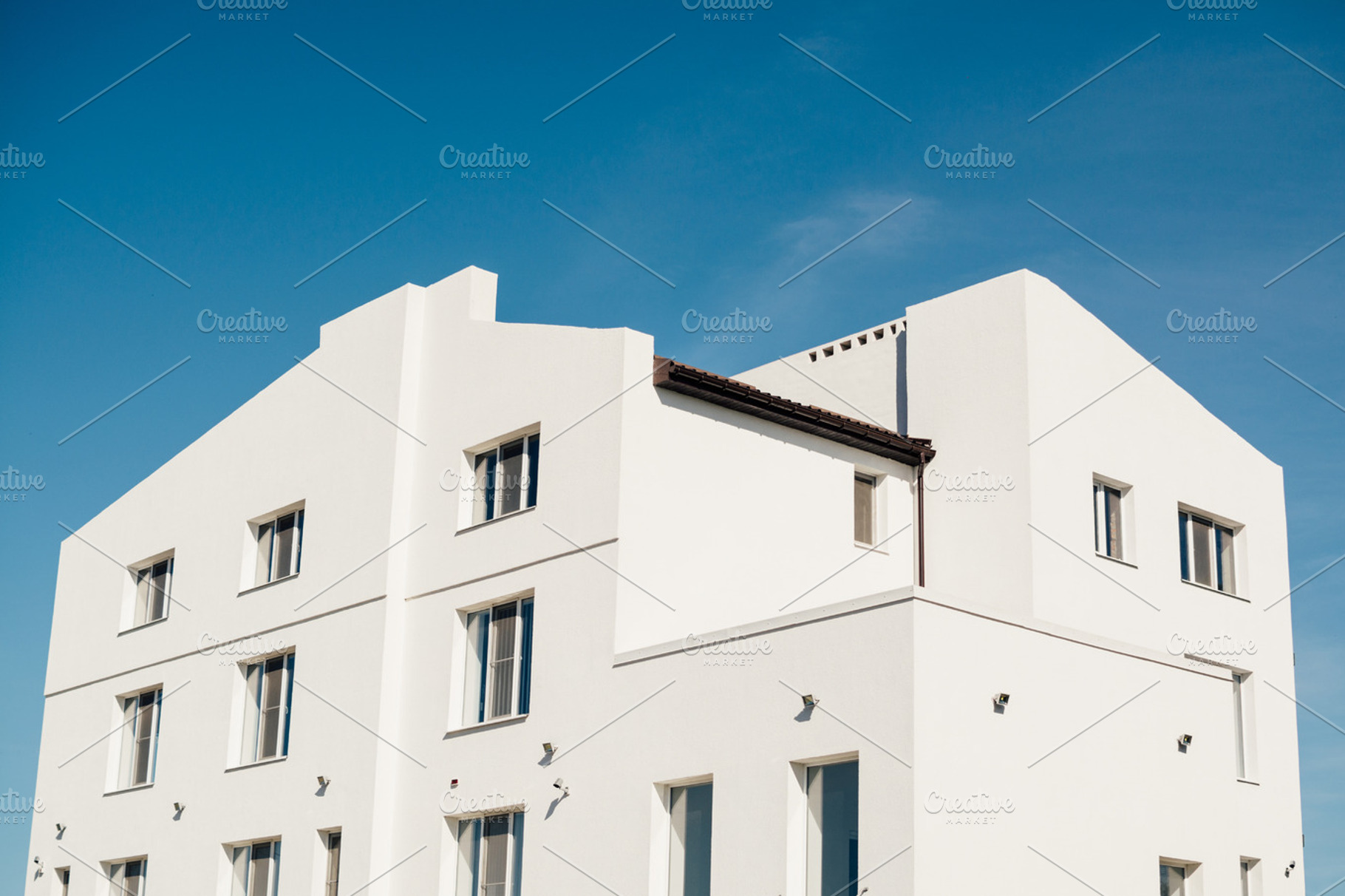 Minimalist white building, an Architecture Photo by Frostroomhead