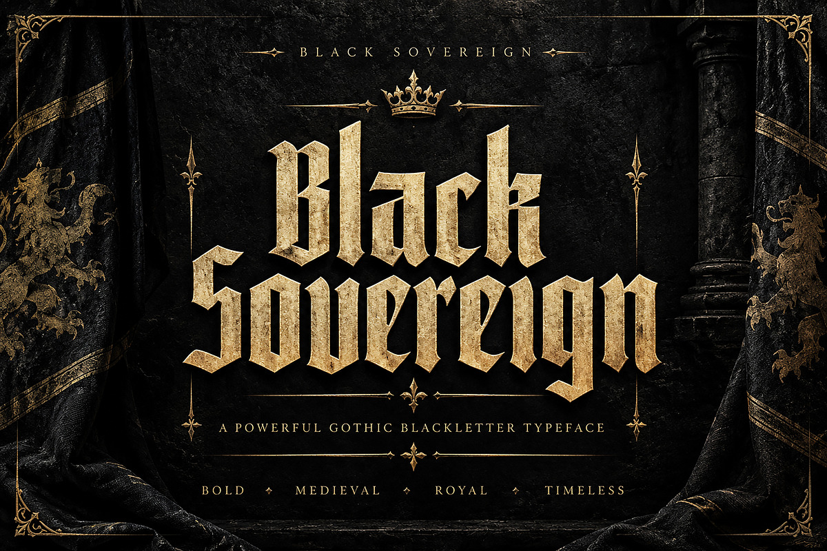 Black Sovereign, a Blackletter Font by Wow Magic (Photo 1 of 5)