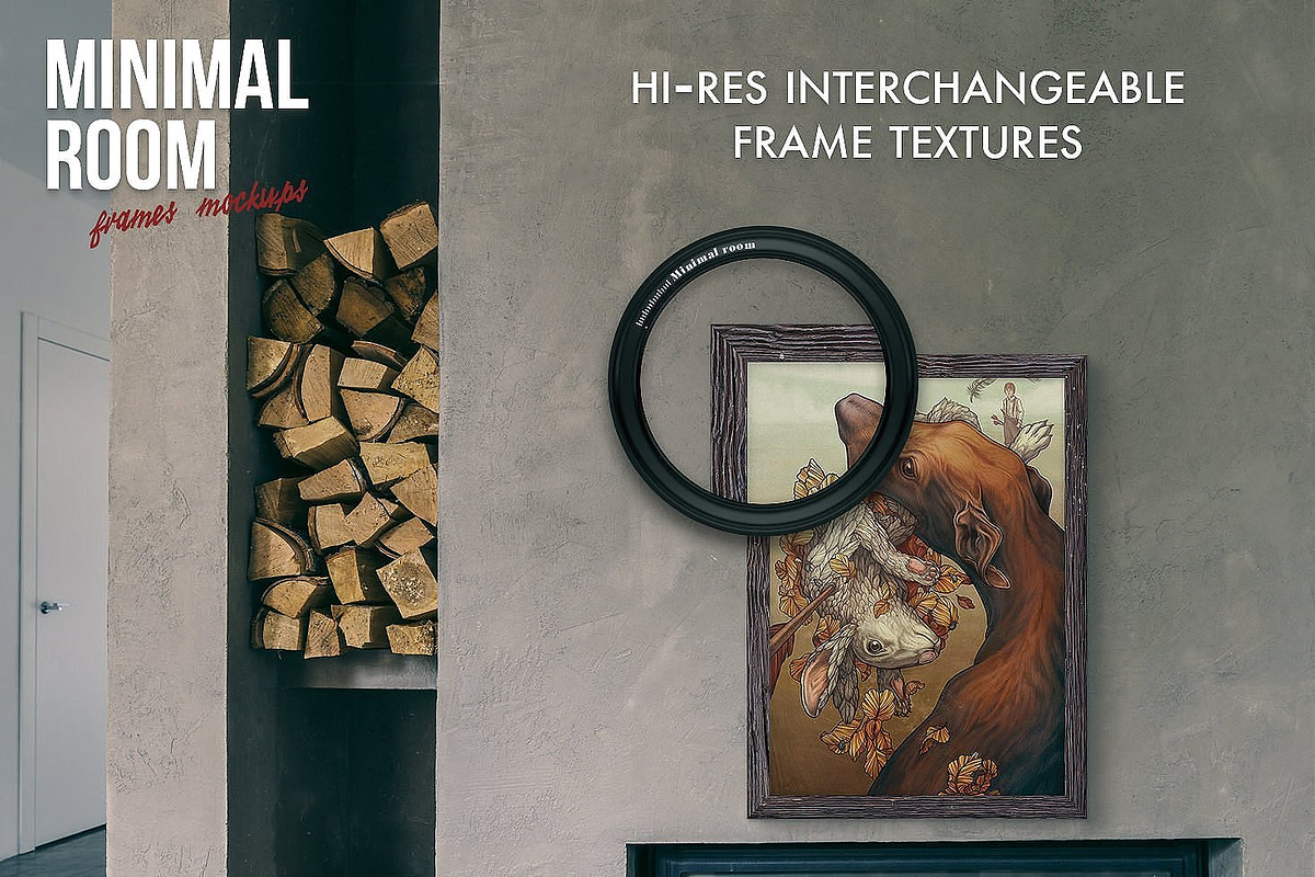 Minimal Room - Frames Mockups, a Print Template by Frisk Shop (Photo 5 of 7)