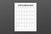 2029 Vertical 8.5x11 Inch Calendar, a Stationery Template by Running With Foxes (Thumbnail 4 of 5)