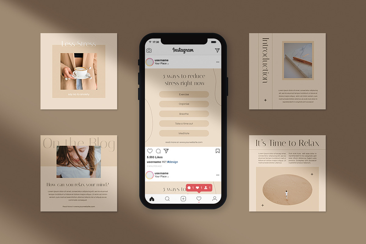 Naura - Wellness Social Media Pack, a Social Media Template by Neetlabs Studio (Photo 3 of 5)