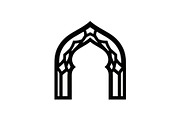 Islamic Arch Window Vector Bundle, an Illustration by yasushie (Thumbnail 44 of 51)