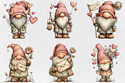 Quirky Valentine Day Gnome Clipart, a Seasonal Illustration by Rose Art (Thumbnail 4 of 7)