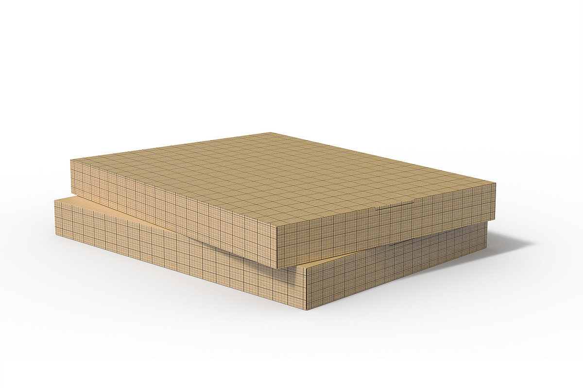 Stack Cardboard Box Packaging Mockup