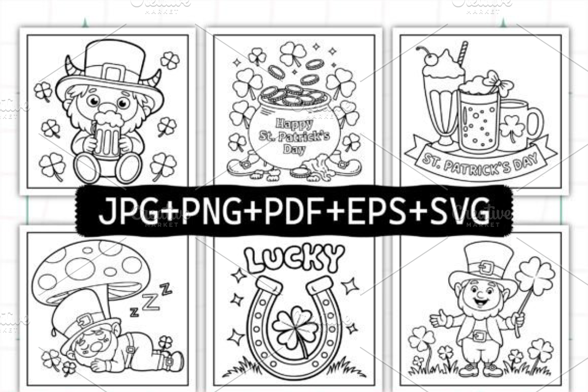 Bold and Easy St Patrick's Coloring, a Seasonal Illustration by Ink Gallery (Photo 3 of 4)