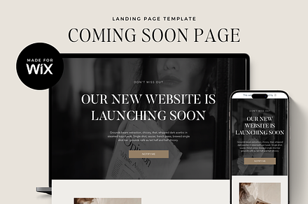 Wix Coming Soon Page Template
