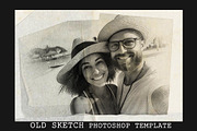 Old Sketch Photoshop Template, an Action Add-On by 3d_model_tifotizi (Thumbnail 1 of 5)