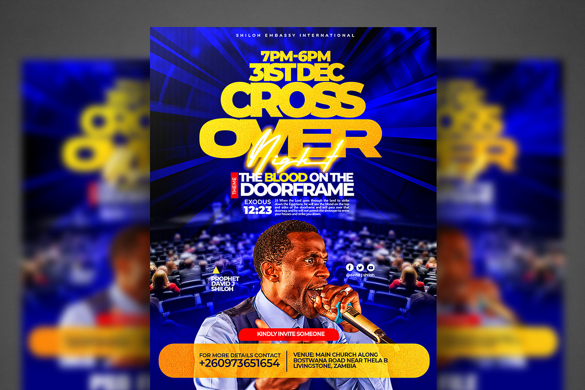 Crossover Church flyer template PSD, a Flyer Template by church flyer templates (Photo 2 of 5)