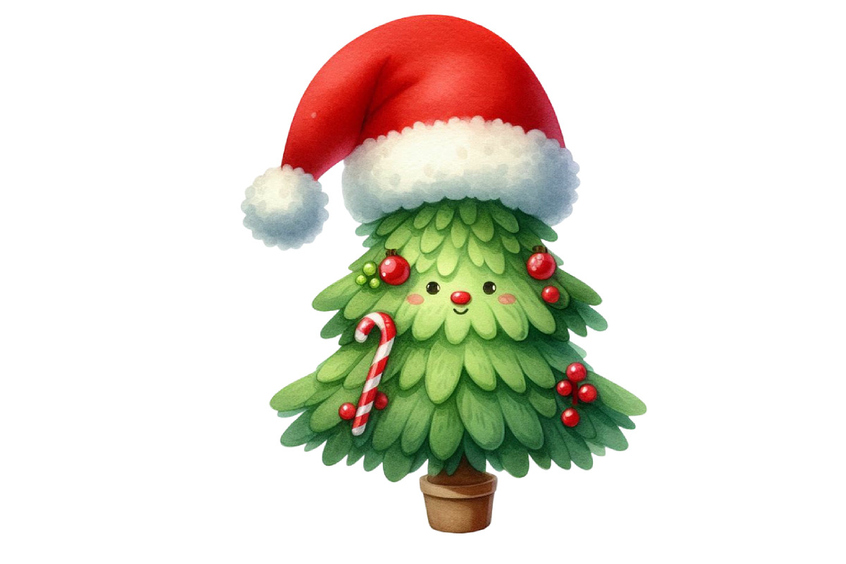 Watercolor Santa Hat Clipart, an Illustration by Designworld (Photo 5 of 6)