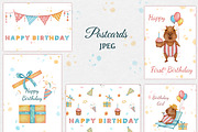 Capybara Birthday Clipart Set, an Animal Illustration by ZabolotnaArt (Thumbnail 5 of 10)