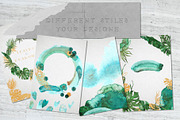 Peacock Blue Watercolor Collection, a Texture Illustration by Cat In Colour (Thumbnail 3 of 10)
