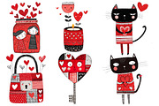 Hand-drawn Valentines Day Clipart, an Illustration by Designworld (Thumbnail 2 of 4)