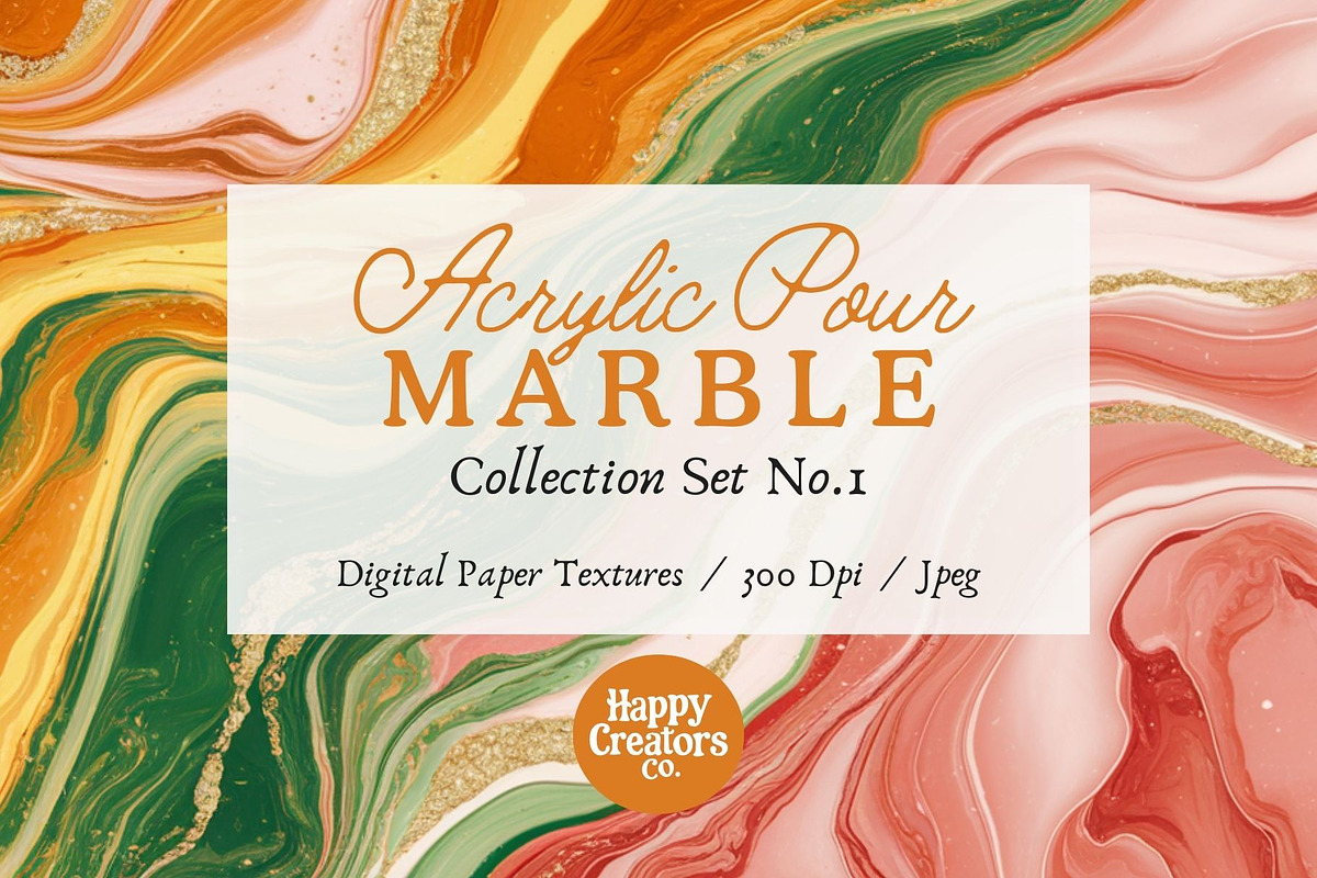 Acrylic Pour Marble Textures, a Texture Graphic by Happy Creators Co. (Photo 6 of 6)