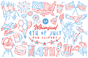 Whimsical 4th of July PNG Clipart, an Object Illustration by LemonDesign (Thumbnail 1 of 3)