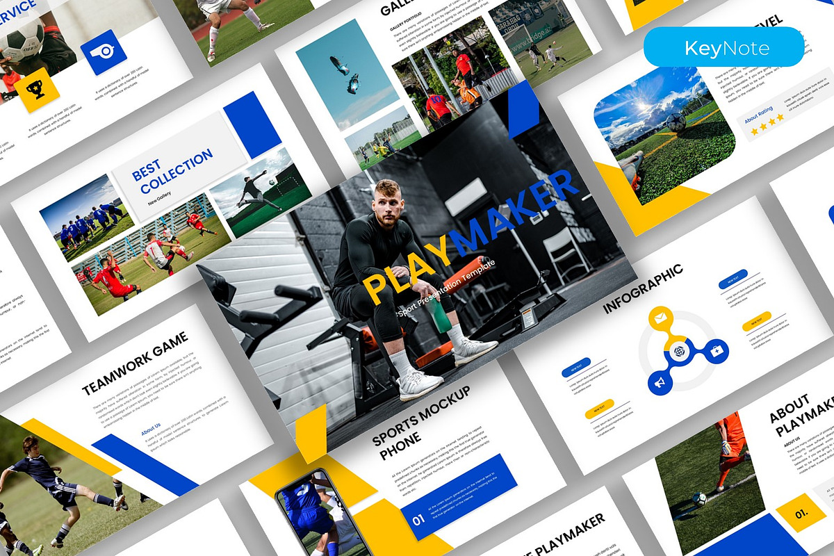 Playmaker – Sport Keynote Template, a Presentation Template by kreatifreya (Photo 1 of 5)
