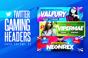 Gaming Twitter Headers Pack 22