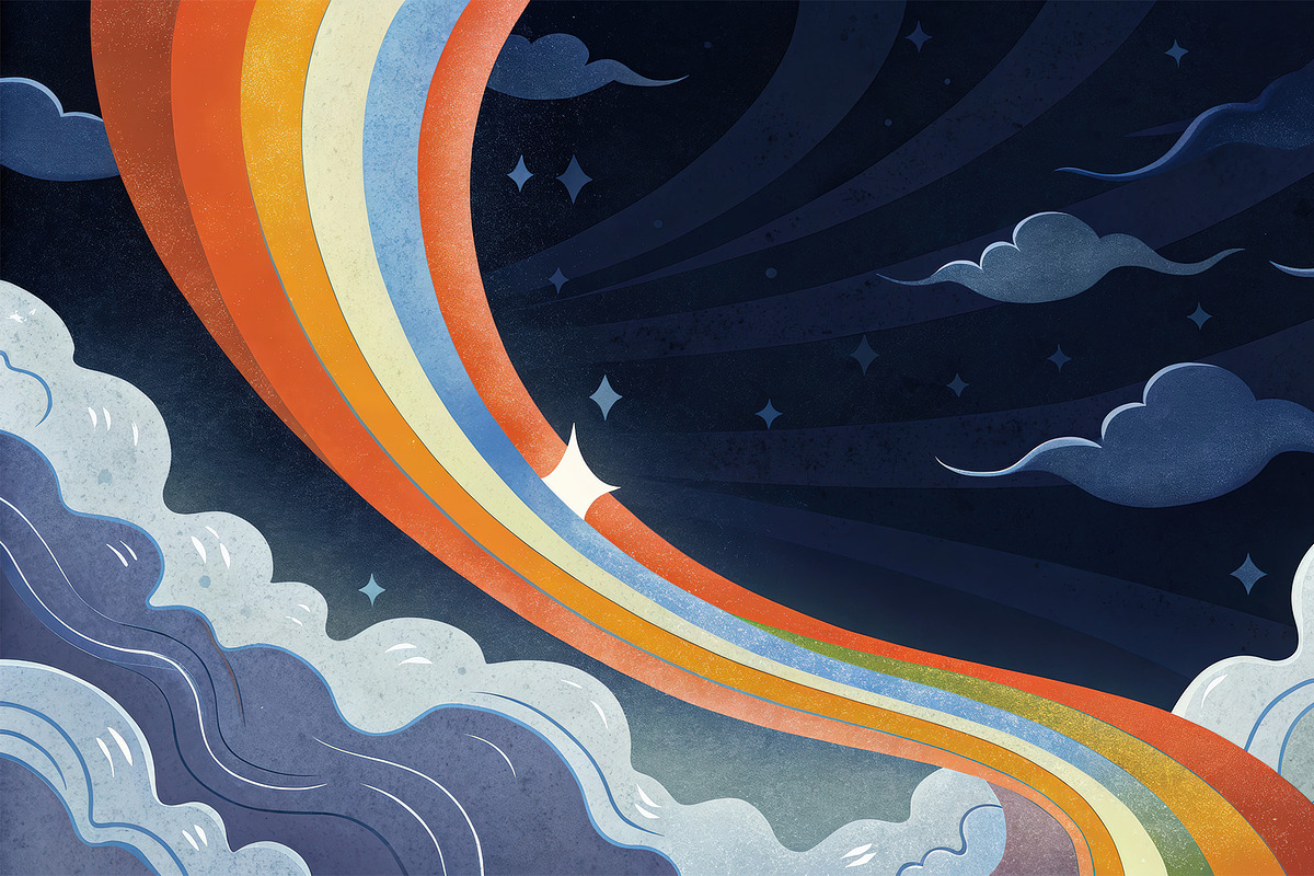 Celestial Rainbow Night, a Decorative Illustration by StockVerse Creative (Photo 2 of 4)