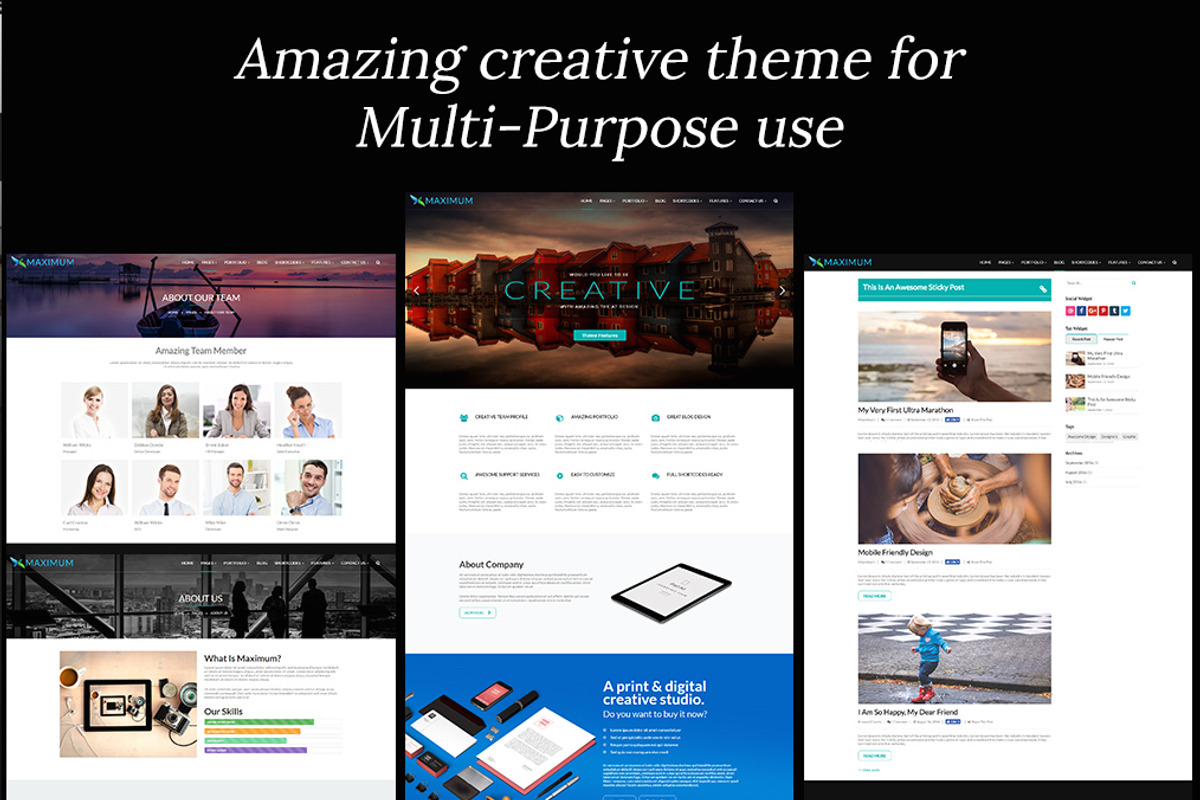 Max - Responsive Multi-Purpose Theme, a WordPress Template by MultipurposeThemes (Photo 1 of 7)