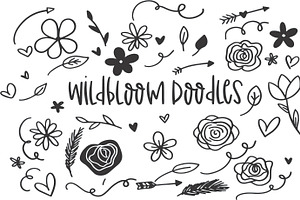 Wildblooms Font & Doodle Duo