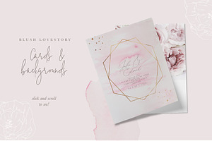 Blush Textures Floral Illustrations