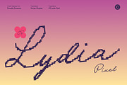 CS Lydia Pixel, a Script Font by Craft Supply Co. (Thumbnail 1 of 8)