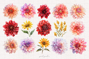 Autumn Flowers Clip Art