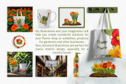 Summer garden watercolor clip art, an Illustration by ARTerria (Thumbnail 8 of 11)