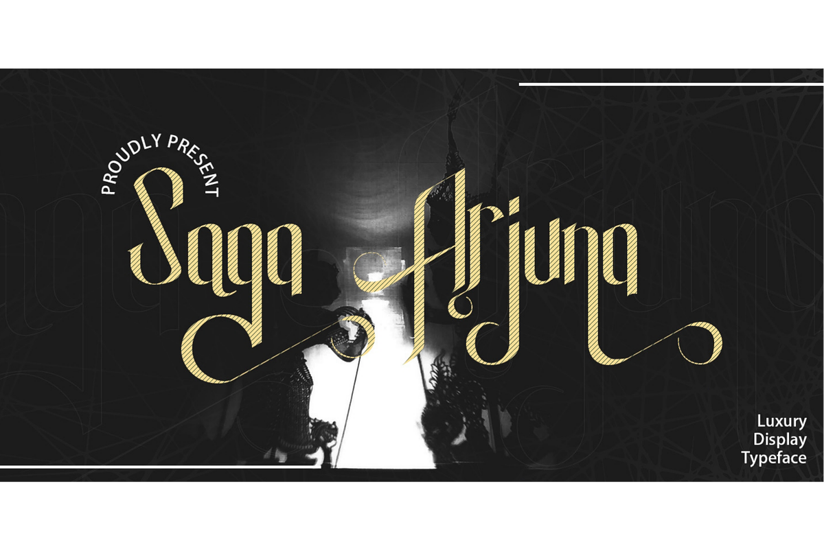 Saga Arjuna - Display Font, a Font by Saxofont (Photo 1 of 10)