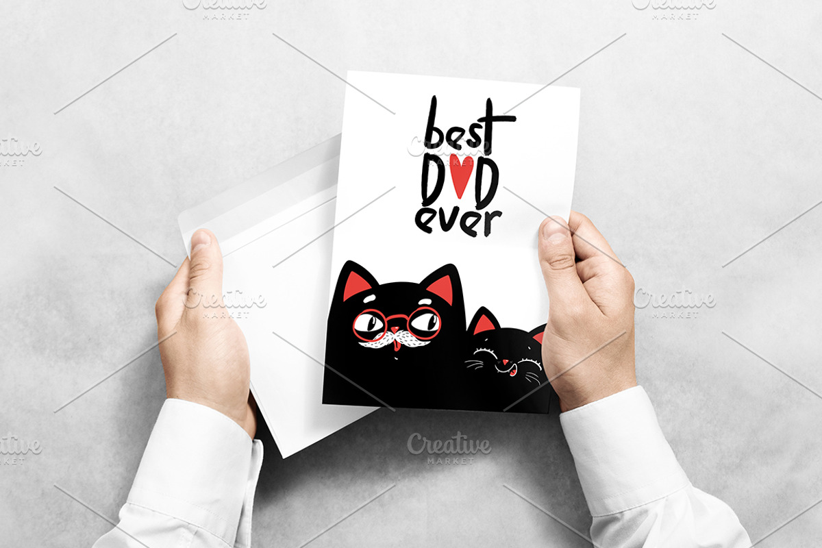 Father`s day greeting card, an Animal Illustration by Marysha Art (Photo 3 of 4)
