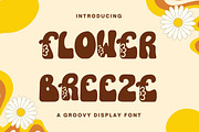FlowerBreeze - A Groovy Display Font, a Symbol Font by AQR Studio (Thumbnail 1 of 9)