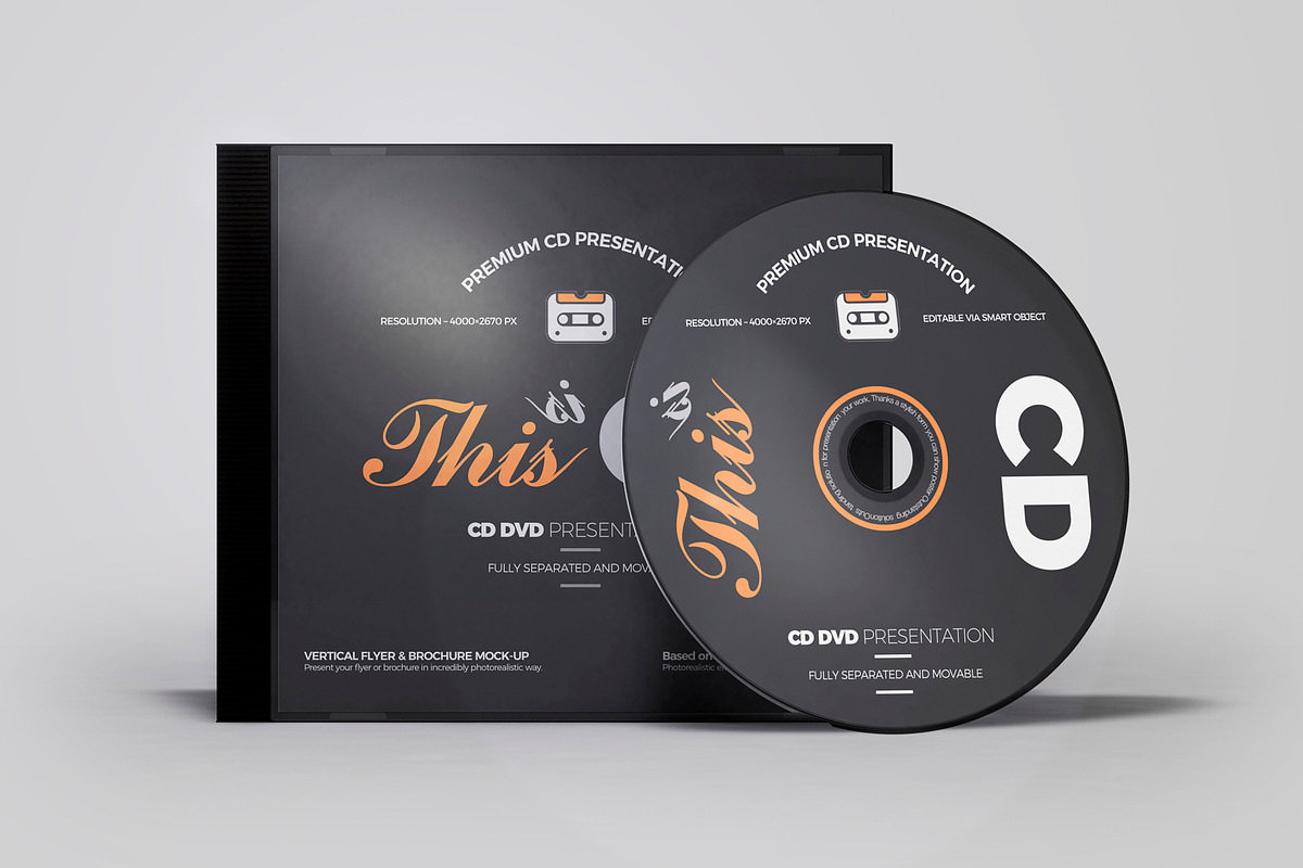 CD/DVD Album Mock-up 6, a Product Mockup by Nevada63 (Photo 1 of 3)