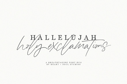 Hallelujah | Font Duo, a Serif Font by Heart + Soul Studios